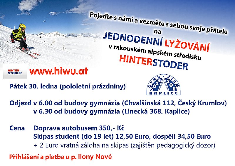 Pololetn� ly�ov�n� na Hinterstoderu za v�born� ceny